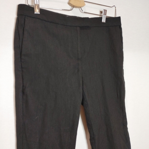 J. Crew Ryder Slim Trouser Pants Ankle Style C2759 Black Charcoal Gray 8P Strech - Picture 5 of 10